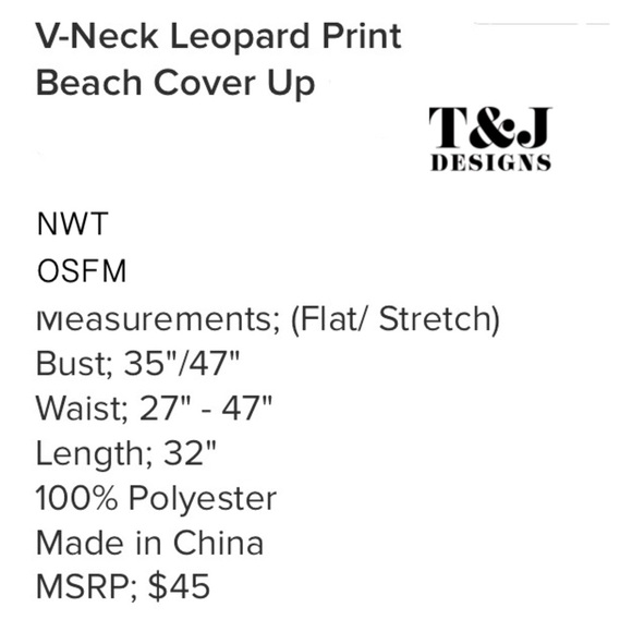 T&J Designs Leopard Print Beach Cover Up - Picture 4 of 4